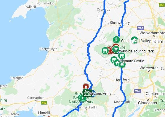 campervan holiday South Wales route