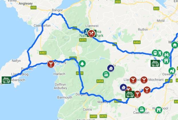 campervan holiday North Wales route