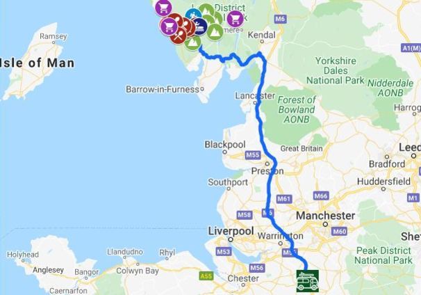 campervan holiday Lake District route